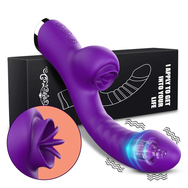 2 In 1 Licking Vibrator